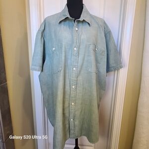 The Foundry Supply Co. Men's Casual Light Blue Button Down Shirt